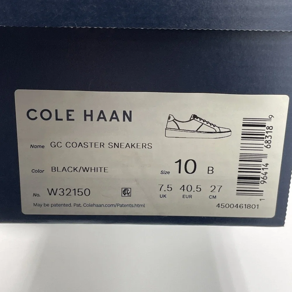 Cole Haan‎ Women's 10 Grand Crosscourt Coaster Sneakers Black / White New W32150